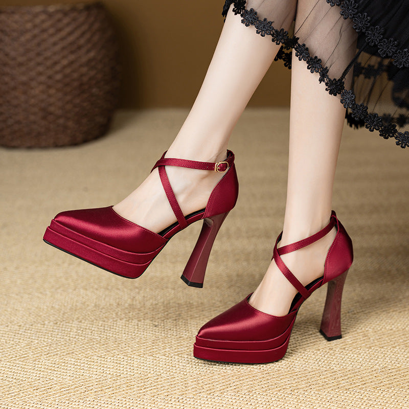 Anna-Berg | Elegant Pointed Toe Heels in Leather