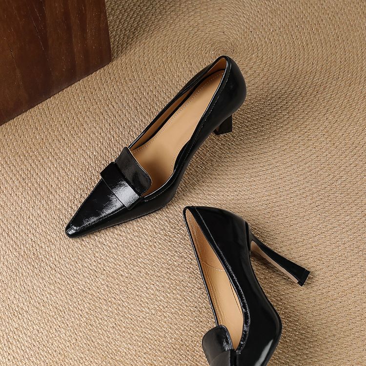 Anna-Berg | Elegant Pointed Toe Leather Heels