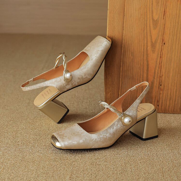 Anna-Berg | Slingback Heels in Leather