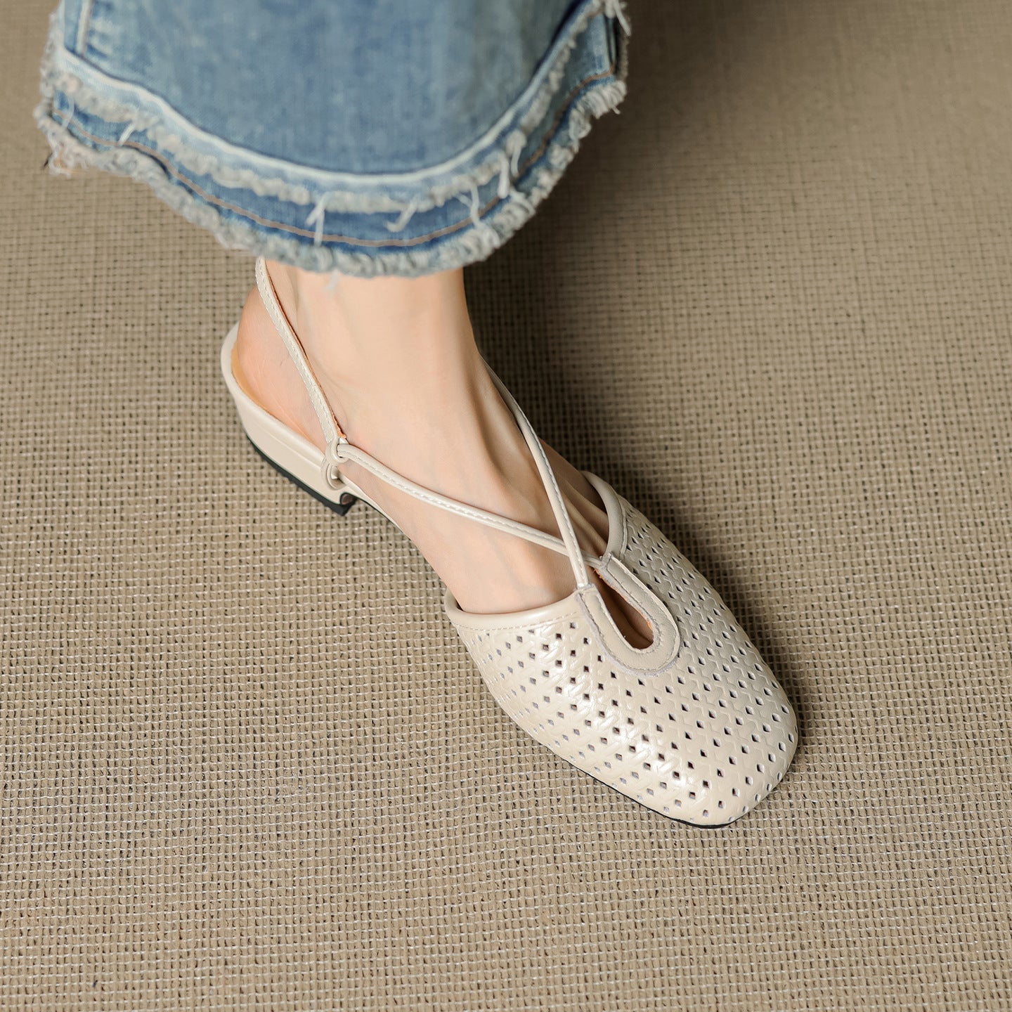 Anna-Berg | Genuine Leather Slingback Heels