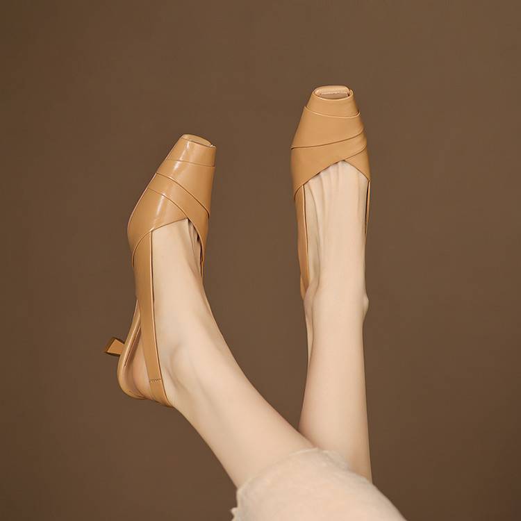 Anna-Berg | Genuine Leather Slingback Heels