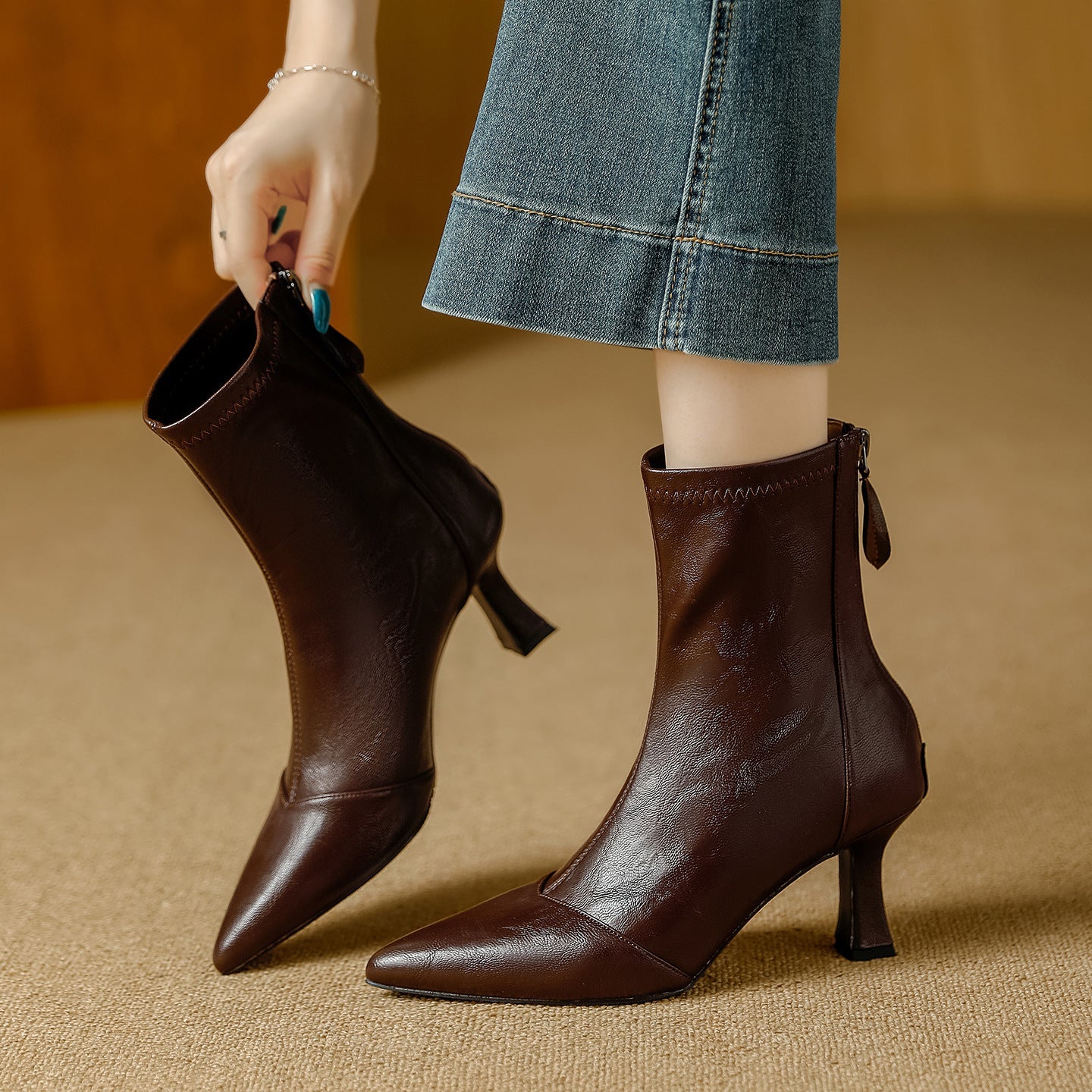 Anna-Berg | Leather Ankle Boots