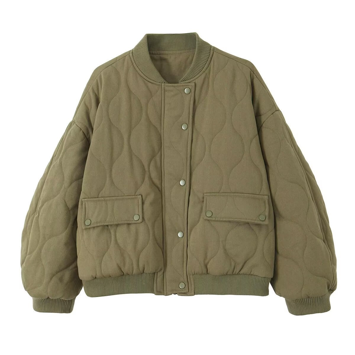 Anna-Berg | Women's Oversized Quilted Bomber Jacket