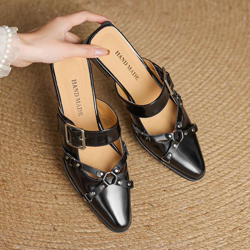 Anna-Berg | Leather Slingback Heels