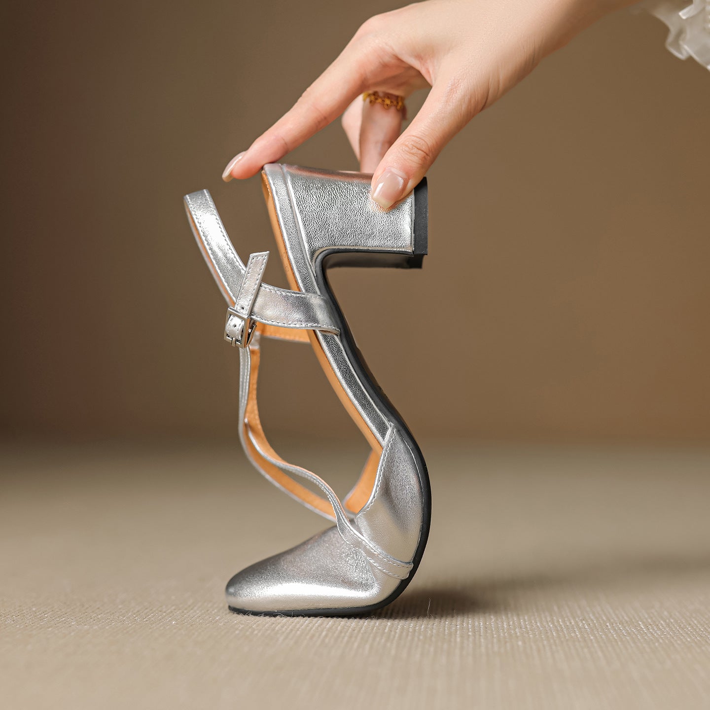 Anna-Berg | Leather Slingback Heels