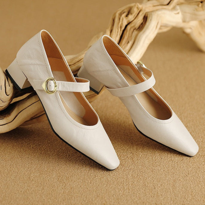 Anna-Berg | Merlot Leather Heels