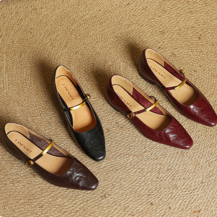 Anna-Berg | Merlot Leather Pumps