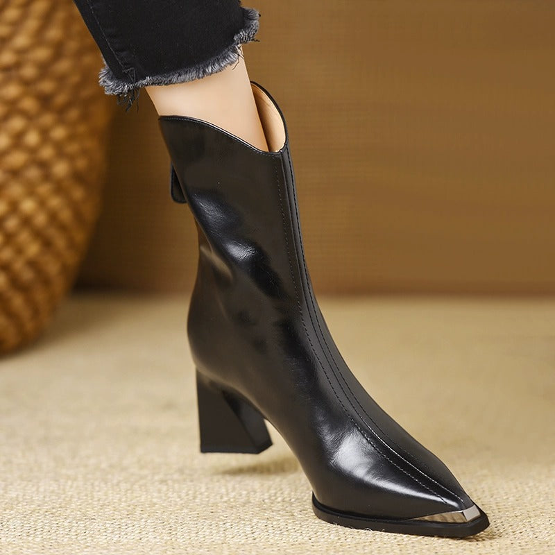 Anna-Berg | Classic Leather Ankle Boots