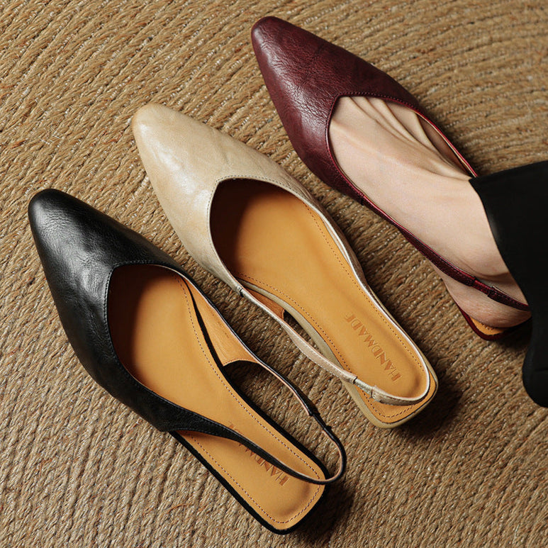 Anna-Berg | Leather Slingback Heels