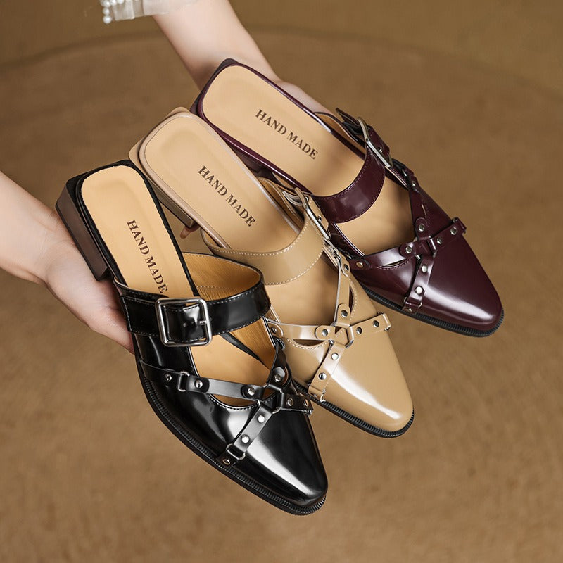 Anna-Berg | Leather Slingback Heels