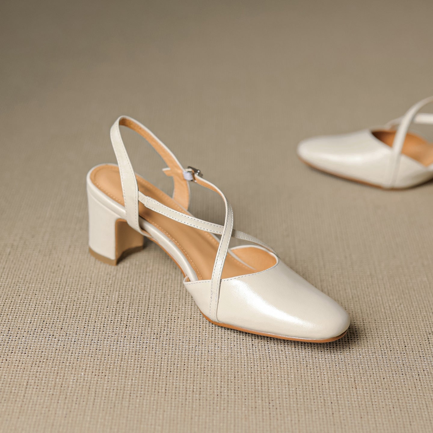 Anna-Berg | Leather Slingback Heels