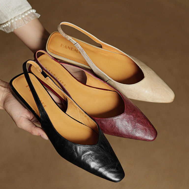 Anna-Berg | Leather Slingback Heels