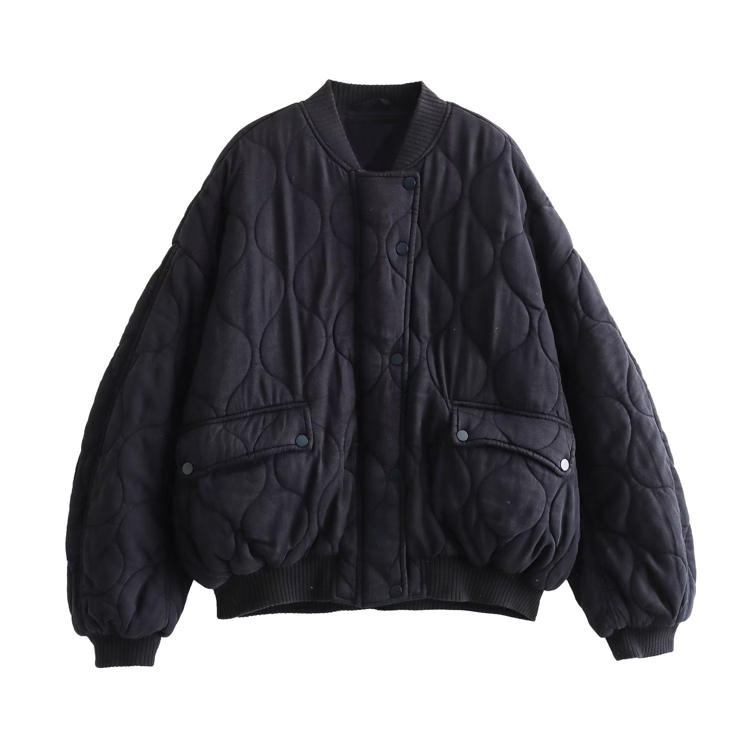 Anna-Berg | Women's Oversized Quilted Bomber Jacket