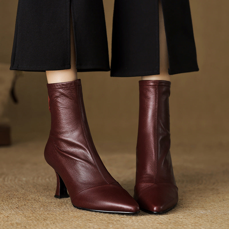 Anna-Berg | Black Leather Ankle Boots