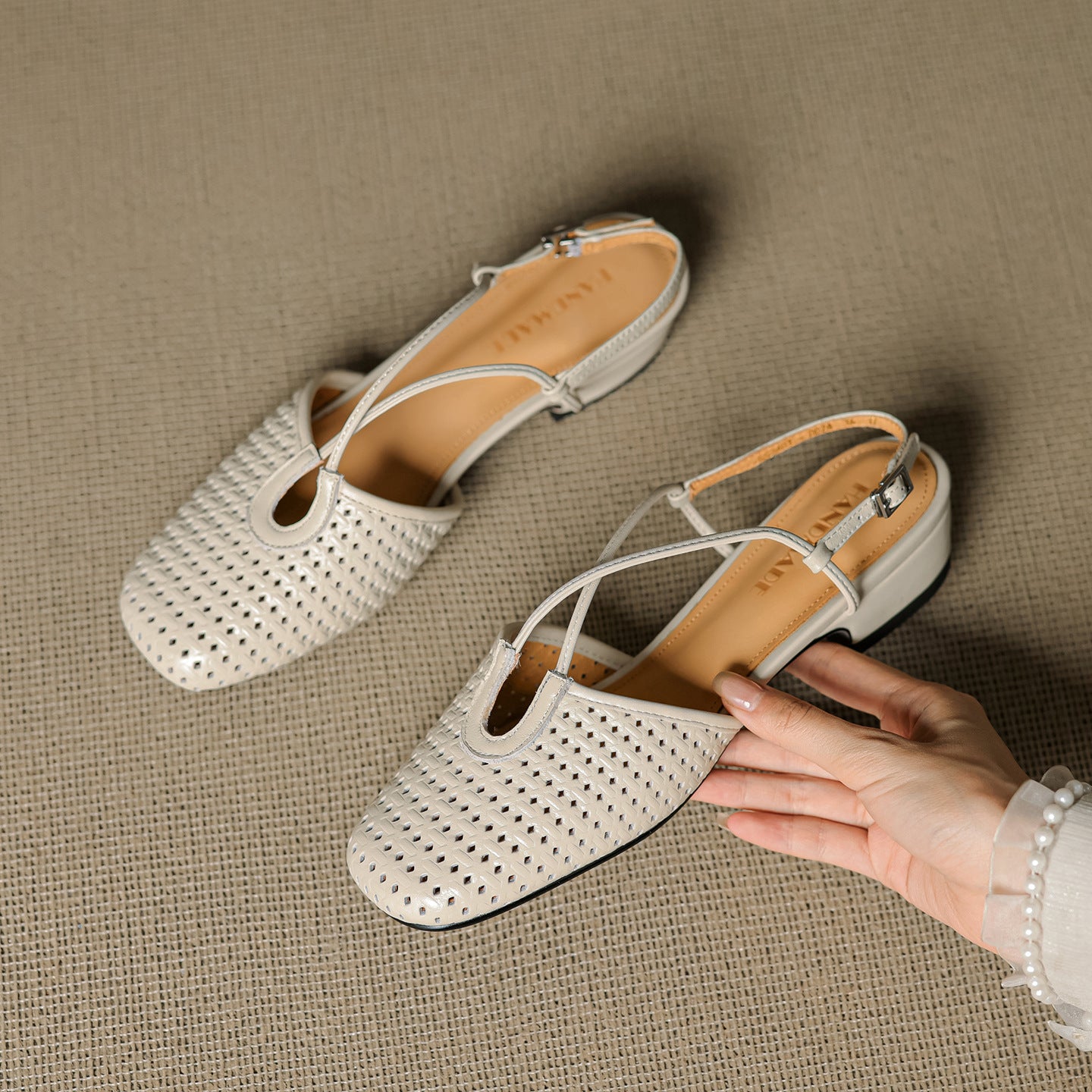 Anna-Berg | Genuine Leather Slingback Heels