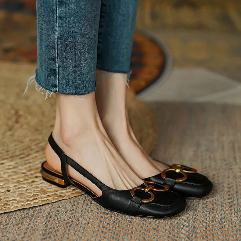 Anna-Berg | Slingback Heels in Leather