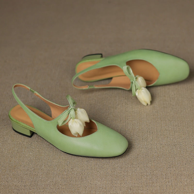 Anna-Berg | Leather Slingback Heels