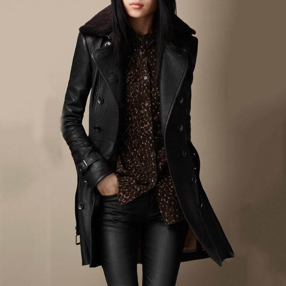 Anna-Berg | Leather Trench Coat