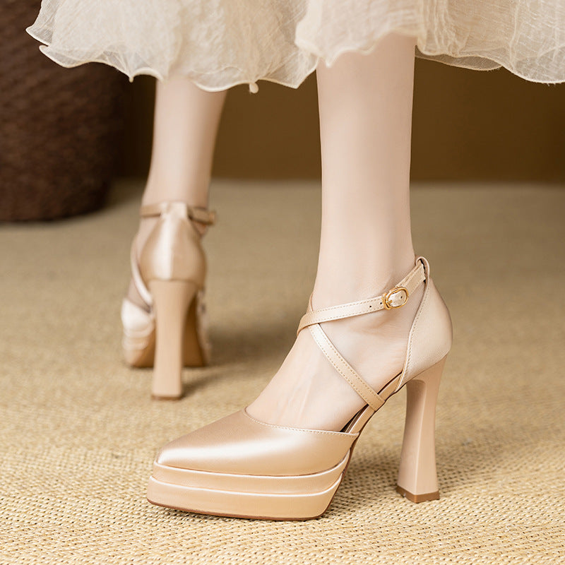 Anna-Berg | Elegant Pointed Toe Heels in Leather