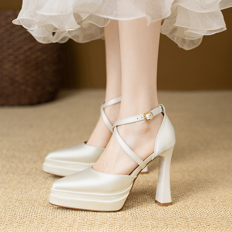 Anna-Berg | Elegant Pointed Toe Heels in Leather