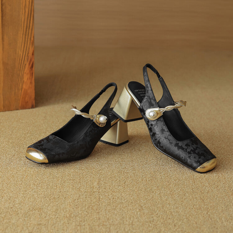 Anna-Berg | Slingback Heels in Leather