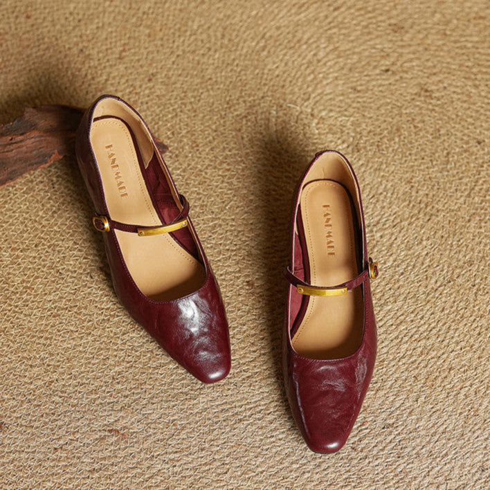 Anna-Berg | Merlot Leather Pumps