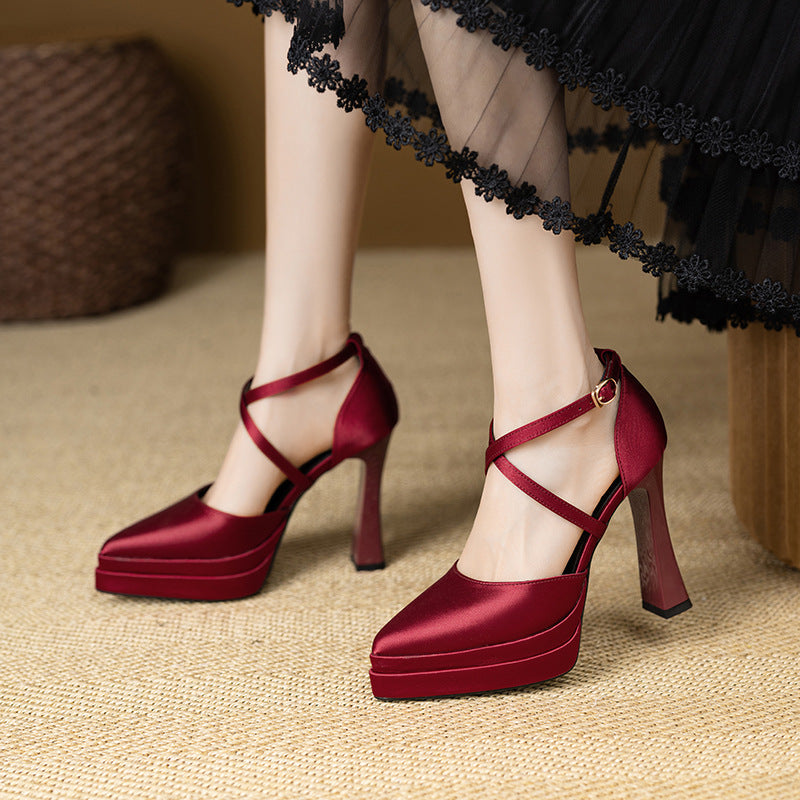 Anna-Berg | Elegant Pointed Toe Heels in Leather