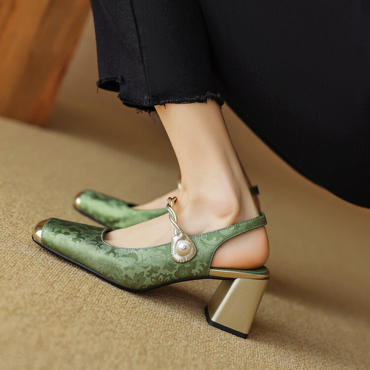 Anna-Berg | Slingback Heels in Leather
