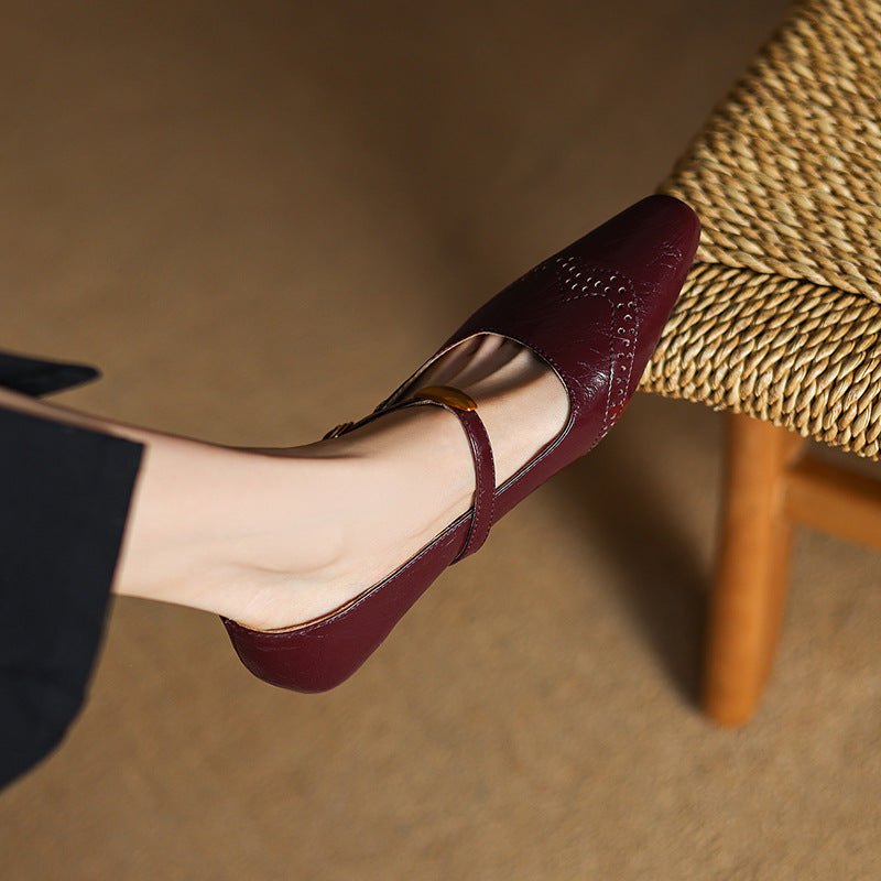 Anna-Berg | Classic Pointed Toe Heels in Leather