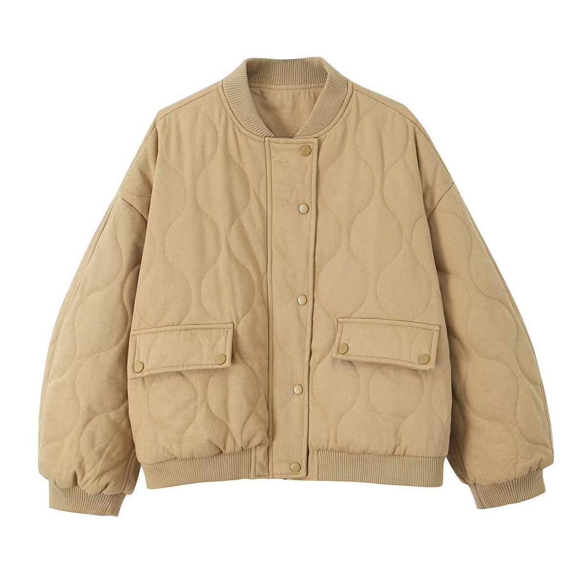 Anna-Berg | Women's Oversized Quilted Bomber Jacket