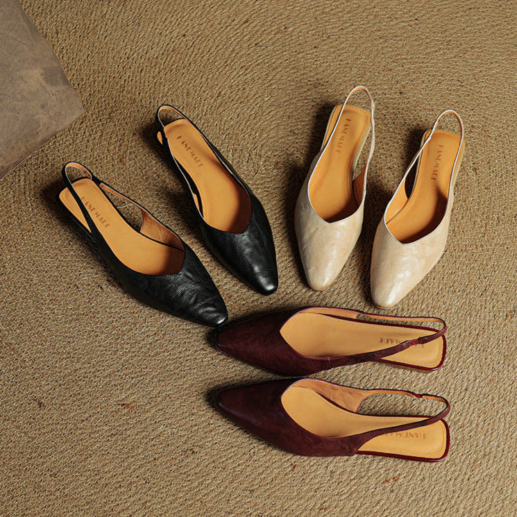 Anna-Berg | Leather Slingback Heels