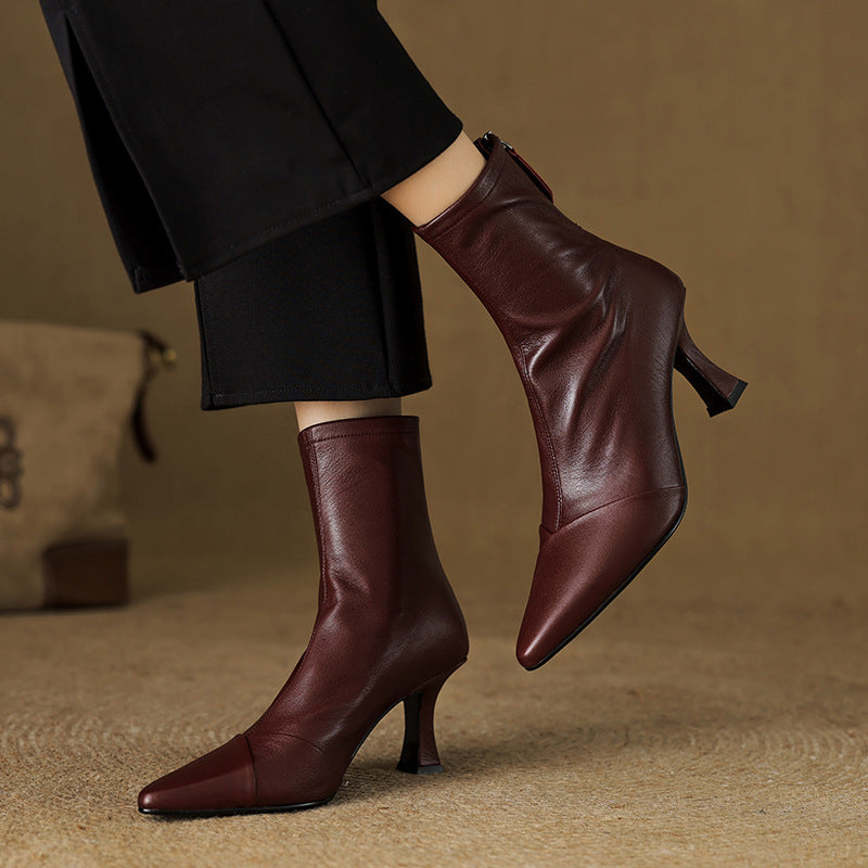 Anna-Berg | Black Leather Ankle Boots
