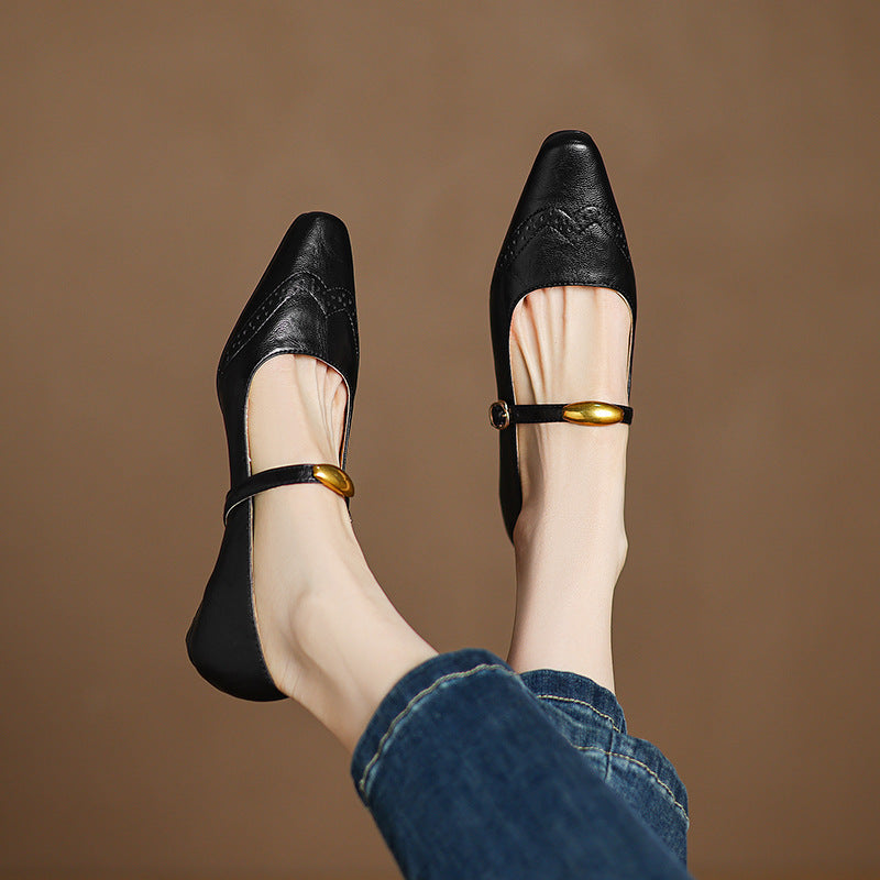 Anna-Berg | Classic Pointed Toe Heels in Leather
