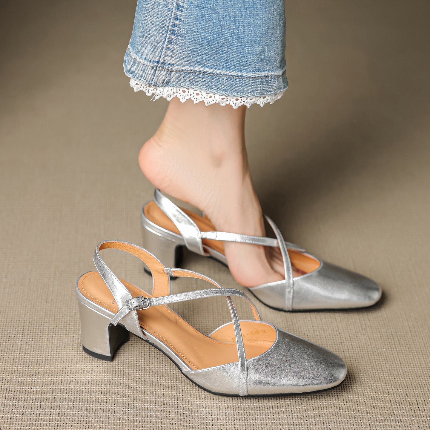 Anna-Berg | Leather Slingback Heels