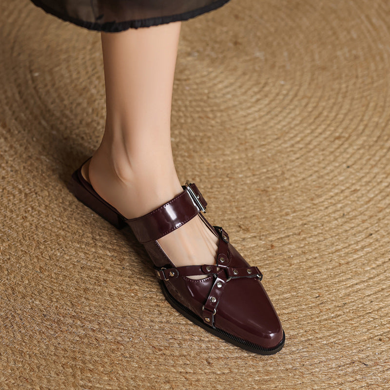 Anna-Berg | Leather Slingback Heels