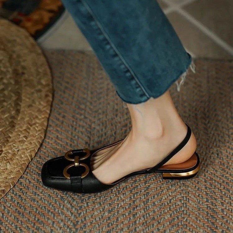 Anna-Berg | Slingback Heels in Leather