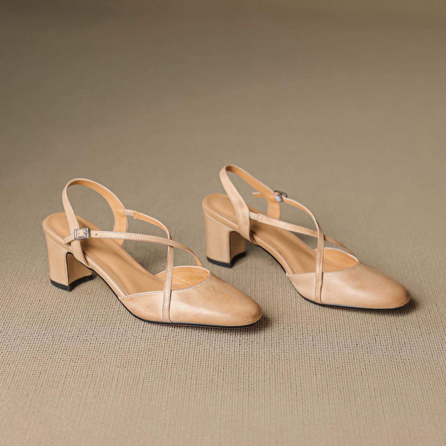 Anna-Berg | Leather Slingback Heels