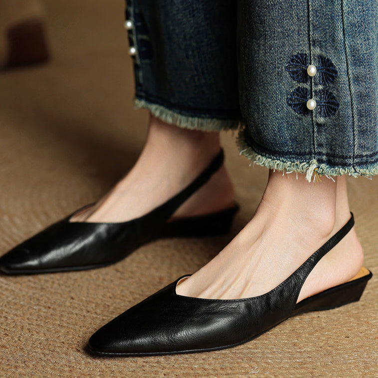 Anna-Berg | Leather Slingback Heels