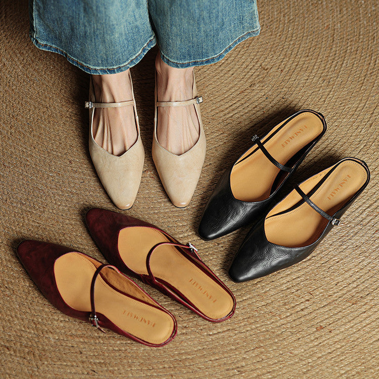 Anna-Berg | Mules + Genuine Leather