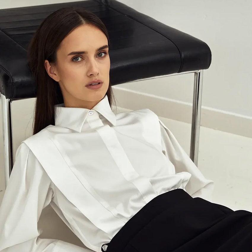 Anna-Berg | Tailored Button-Up Organic Cotton Blouse