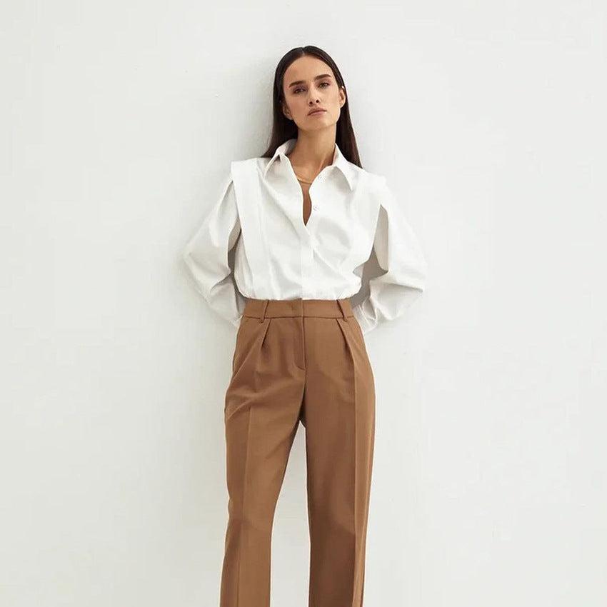 Anna-Berg | Tailored Button-Up Organic Cotton Blouse
