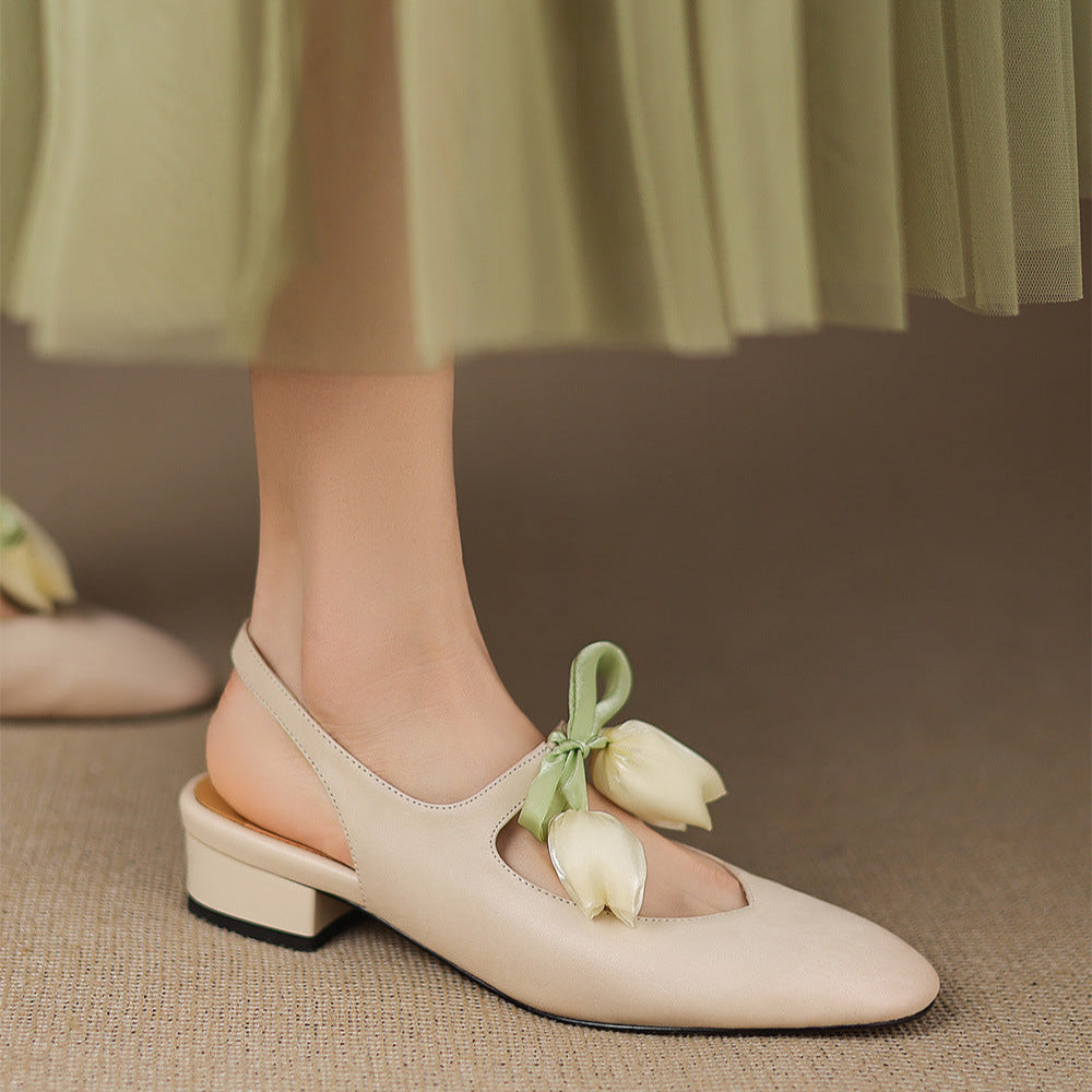 Anna-Berg | Leather Slingback Heels