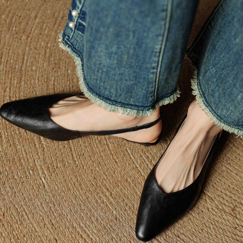 Anna-Berg | Leather Slingback Heels