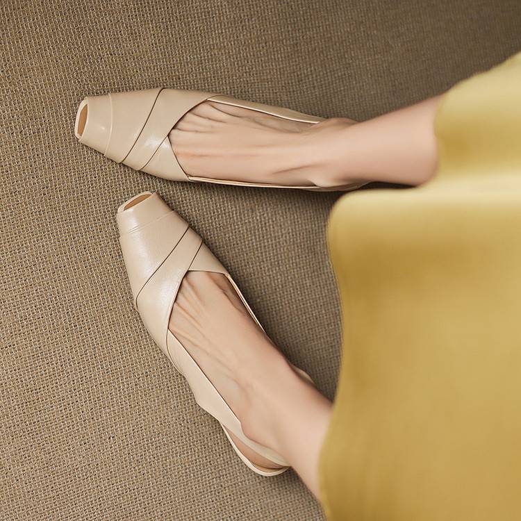 Anna-Berg | Genuine Leather Slingback Heels