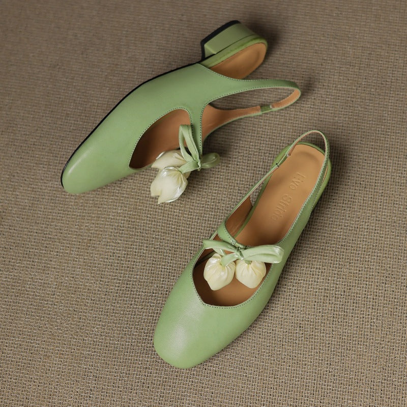 Anna-Berg | Leather Slingback Heels