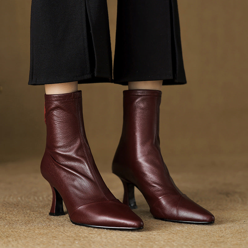 Anna-Berg | Black Leather Ankle Boots