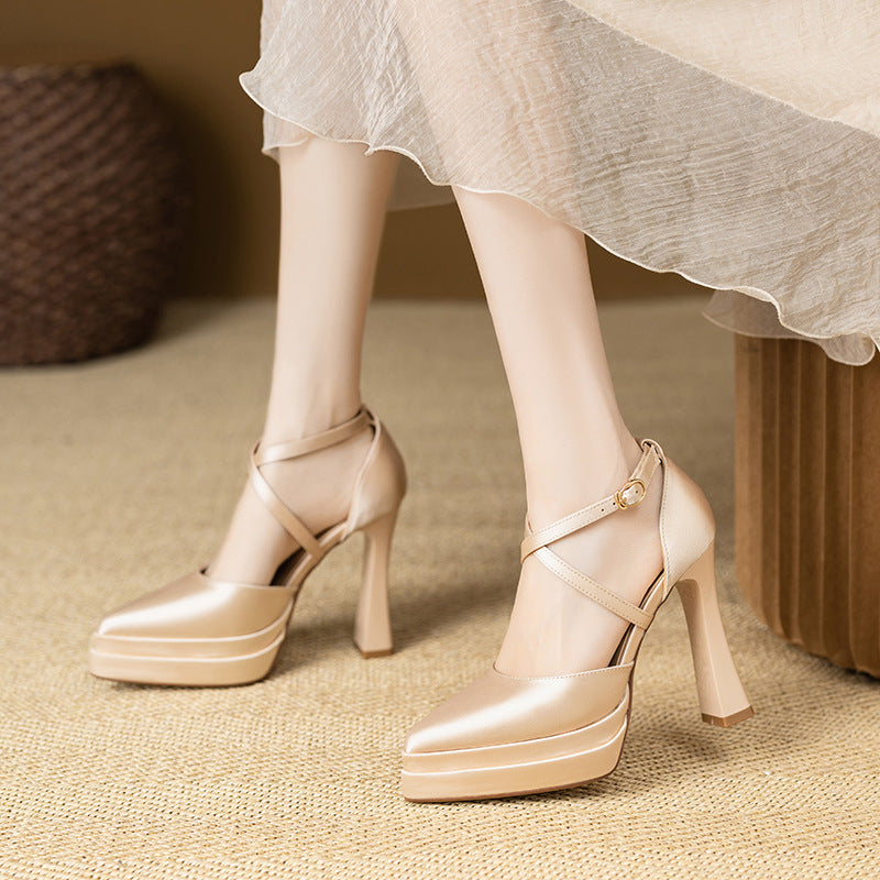 Anna-Berg | Elegant Pointed Toe Heels in Leather