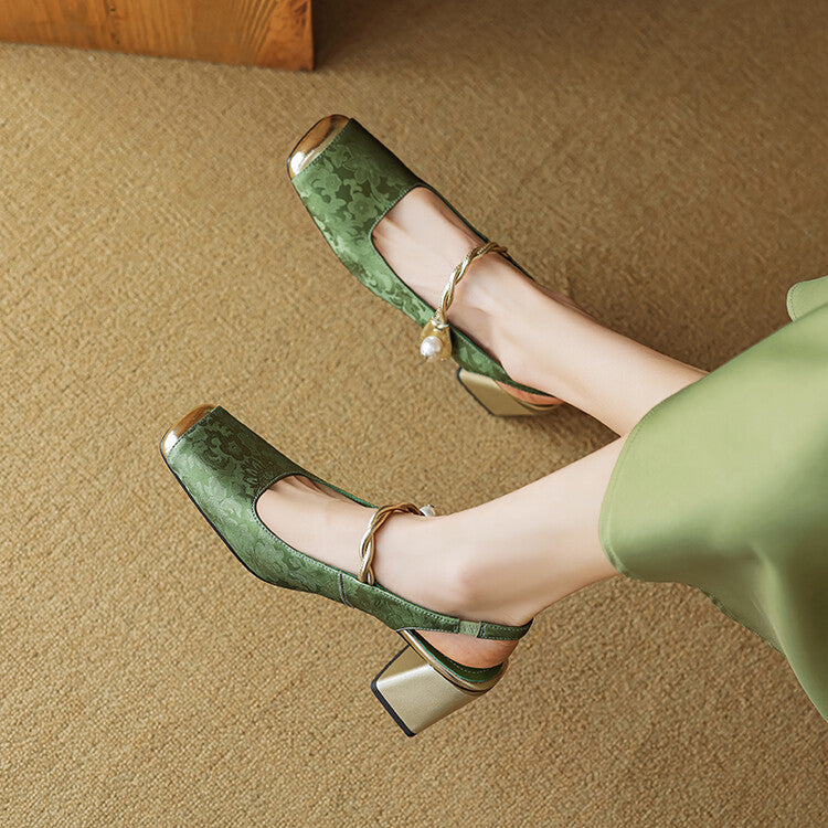 Anna-Berg | Slingback Heels in Leather