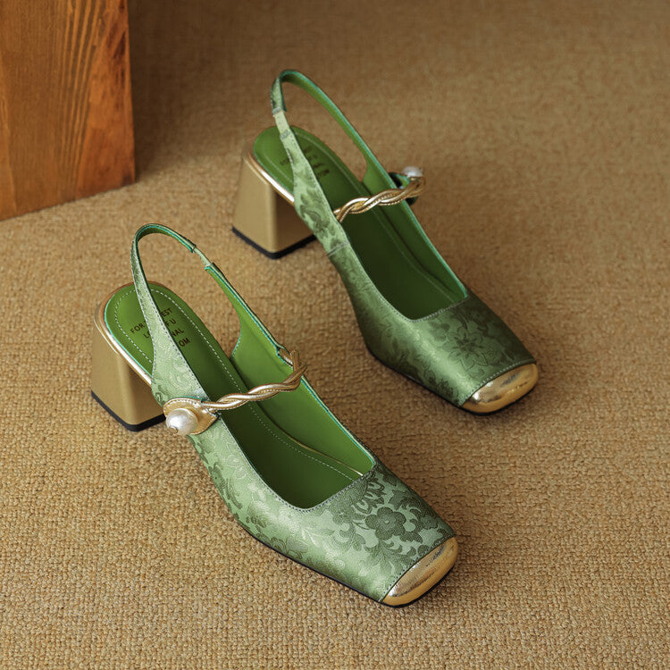 Anna-Berg | Slingback Heels in Leather
