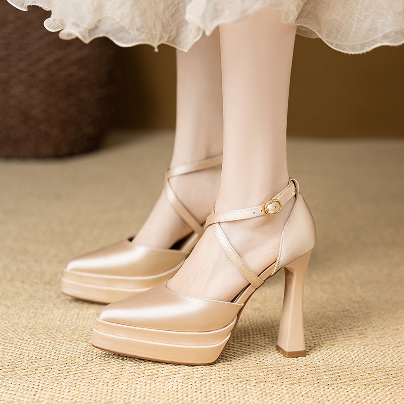 Anna-Berg | Elegant Pointed Toe Heels in Leather